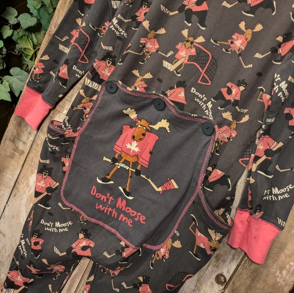 Lazy one flap back pj's.    Med - Picture 3 of 6